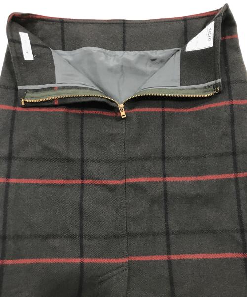 MADISON BLUE（マディソンブルー）MADISON BLUE (マディソンブルー) チェックウールスカート カーキ サイズ:Ｍの古着・服飾アイテム
