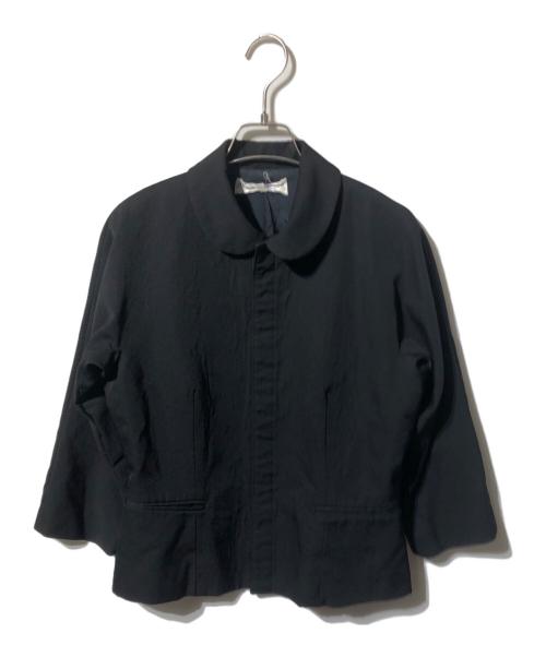 ROBE DE CHAMBRE COMME DES GARCONS（ローブドシャンブル コムデギャルソン）ROBE DE CHAMBRE COMME DES GARCONS (ローブドシャンブル コムデギャルソン) 丸襟ジャケット ブラック サイズ:Mの古着・服飾アイテム