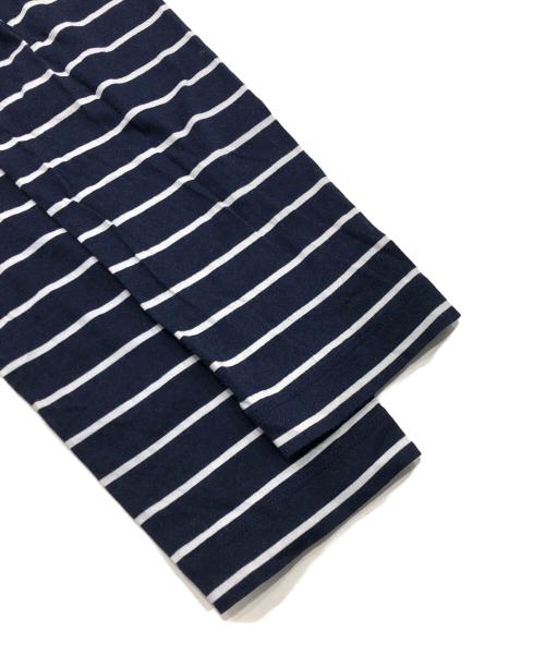 PRADA（プラダ）PRADA (プラダ) ピクセルグラフィックボーダー切替カットソー ネイビー×ホワイト サイズ:XSの古着・服飾アイテム