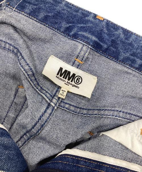 MM6 Maison Margiela（エムエムシックスメゾンマルジェラ）MM6 Maison Margiela (エムエムシックスメゾンマルジェラ) Patch denim pants(パッチデニムパンツ) インディゴ サイズ:38の古着・服飾アイテム