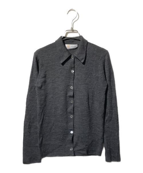JOHN SMEDLEY（ジョンスメドレー）JOHN SMEDLEY (ジョンスメドレー) リブニットシャツ グレー サイズ:Sの古着・服飾アイテム