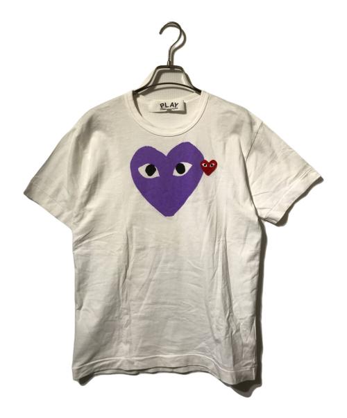 PLAY COMME des GARCONS（プレイコムデギャルソン）PLAY COMME des GARCONS (プレイコムデギャルソン) ハートワッペンTシャツ/クルーネック半袖Tシャツ ホワイト サイズ:Mの古着・服飾アイテム