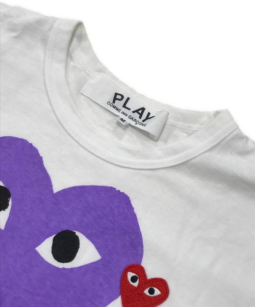 PLAY COMME des GARCONS（プレイコムデギャルソン）PLAY COMME des GARCONS (プレイコムデギャルソン) ハートワッペンTシャツ/クルーネック半袖Tシャツ ホワイト サイズ:Mの古着・服飾アイテム