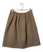 MIU MIUミュウミュウ）の古着「ウールラップスカート」｜ブラウン