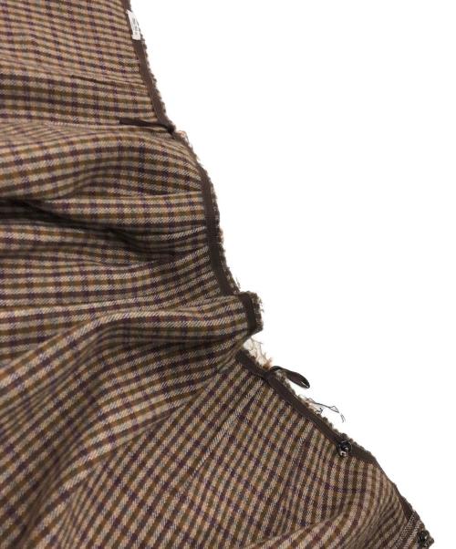 MIU MIU（ミュウミュウ）MIU MIU (ミュウミュウ) ウールラップスカート ブラウン サイズ:40の古着・服飾アイテム