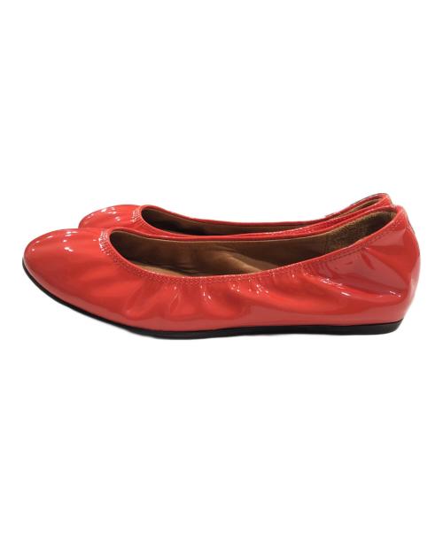 LANVIN（ランバン）LANVIN (ランバン) パテントレザーバレエシューズ オレンジ サイズ:37 1/2の古着・服飾アイテム