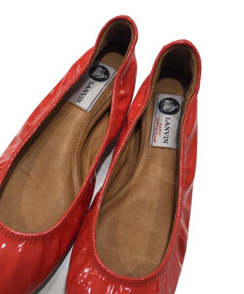 LANVIN（ランバン）LANVIN (ランバン) パテントレザーバレエシューズ オレンジ サイズ:37 1/2の古着・服飾アイテム