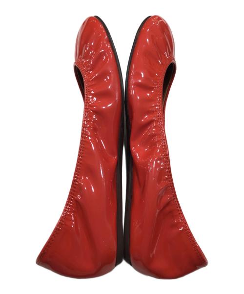 LANVIN（ランバン）LANVIN (ランバン) パテントレザーバレエシューズ オレンジ サイズ:37 1/2の古着・服飾アイテム