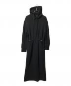 JUSGLITTYジャスグリッティー）の古着「ライトドロストパーカーワンピース/スウェットワンピース」｜ブラック