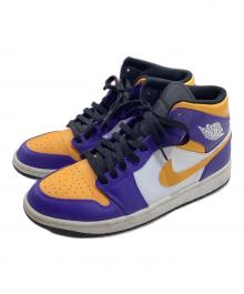 NIKE（ナイキ）の古着「エア ジョーダン 1 ミッド」｜ホワイト×パープル