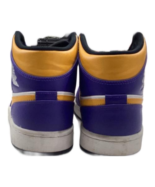 NIKE（ナイキ）NIKE (ナイキ) エア ジョーダン 1 ミッド ホワイト×パープル サイズ:27.5の古着・服飾アイテム