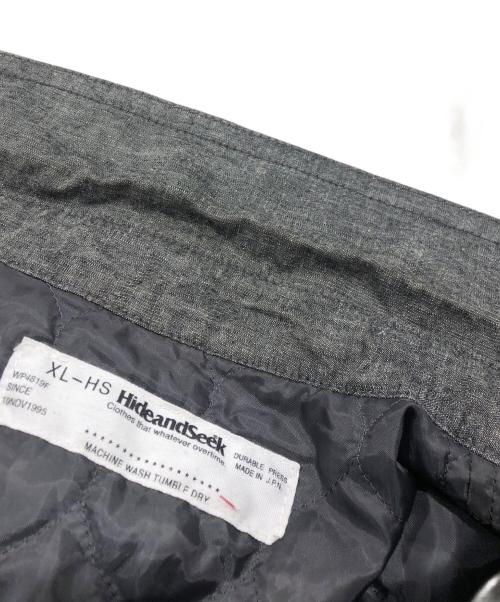 HIDE AND SEEK（ハイドアンドシーク）HIDE AND SEEK (ハイドアンドシーク) キルティング裏地ジャケット グレー サイズ:XLの古着・服飾アイテム