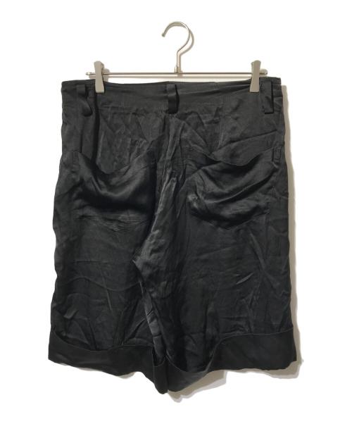 yohji yamamoto+noir（ヨウジヤマモトプリュスノアール）yohji yamamoto+noir (ヨウジヤマモトプリュスノアール) クロップドシルクパンツ/ハーフパンツ ブラック サイズ:1の古着・服飾アイテム
