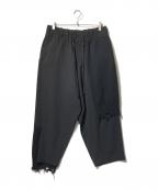 s'yteサイト）の古着「ニット切替ダメージパンツ」｜ブラック