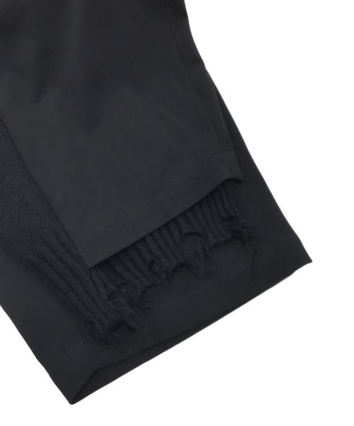 s'yte（サイト）s'yte (サイト) ニット切替ダメージパンツ ブラック サイズ:表記なしの古着・服飾アイテム