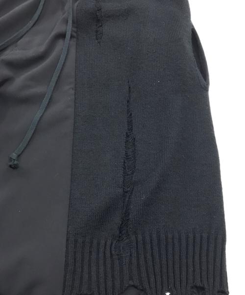 s'yte（サイト）s'yte (サイト) ニット切替ダメージパンツ ブラック サイズ:表記なしの古着・服飾アイテム