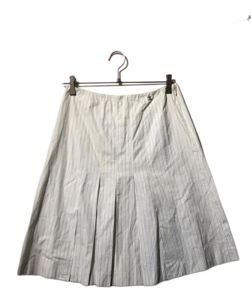 CHANEL（シャネル）CHANEL (シャネル) タイトスカート ホワイト サイズ:40の古着・服飾アイテム