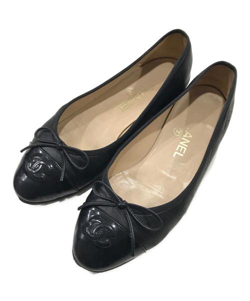 CHANEL（シャネル）CHANEL (シャネル) ココマークパンプス ブラック サイズ:37 1/2の古着・服飾アイテム