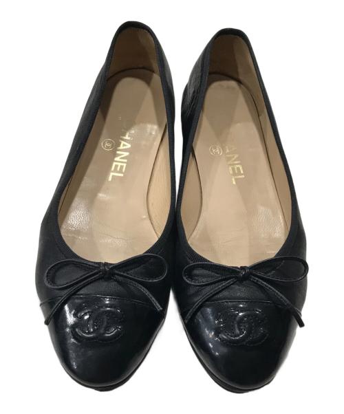 CHANEL（シャネル）CHANEL (シャネル) ココマークパンプス ブラック サイズ:37 1/2の古着・服飾アイテム