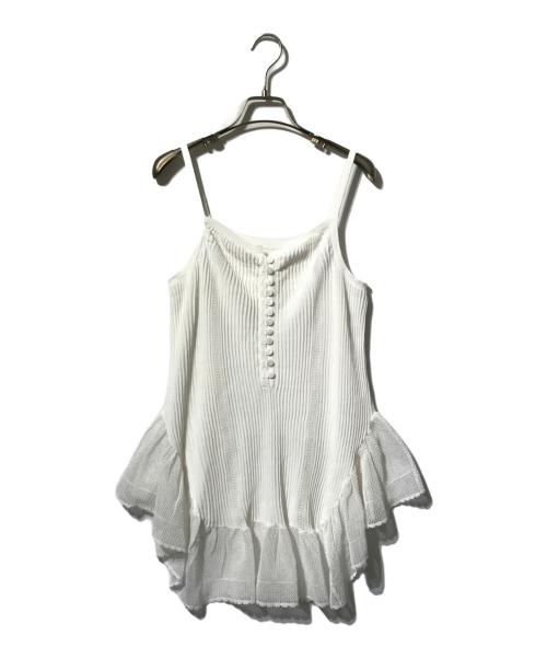 tgor（トゴール）TGOR (トゴール) トゴール フリル キャミソール ホワイト サイズ:FREEの古着・服飾アイテム