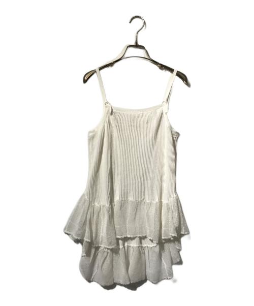 tgor（トゴール）TGOR (トゴール) トゴール フリル キャミソール ホワイト サイズ:FREEの古着・服飾アイテム