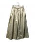 BALLSEY (ボールジィ) シャイニーコーティング ギャザーヨークロングスカート ゴールド サイズ:36：8000円