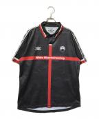 WHITE MOUNTAINEERING×UMBROホワイトマウンテ二アニング×アンブロ）の古着「WM×UMBRO UNIFORM T-SHIRT」｜ブラック