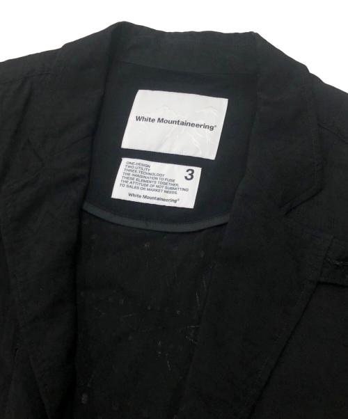 WHITE MOUNTAINEERING（ホワイトマウンテ二アニング）WHITE MOUNTAINEERING (ホワイトマウンテ二アニング) ジャガードラペルジャケット/JACQUARD LAPEL JACKET ブラック サイズ:3の古着・服飾アイテム