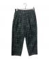 WHITE MOUNTAINEERING（ホワイトマウンテ二アニング）の古着「CHECK JACQUARD TAPERED EASY PANTS」｜グリーン×ブラック
