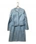 LANVIN COLLECTION（ランバンコレクション）の古着「ツイードノーカラージャケットセットアップ」｜ブルー