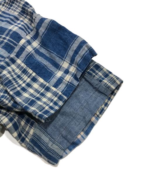 RRL（ダブルアールエル）RRL (ダブルアールエル) インディゴパッチワークキャンプシャツ ブルー サイズ:Sの古着・服飾アイテム