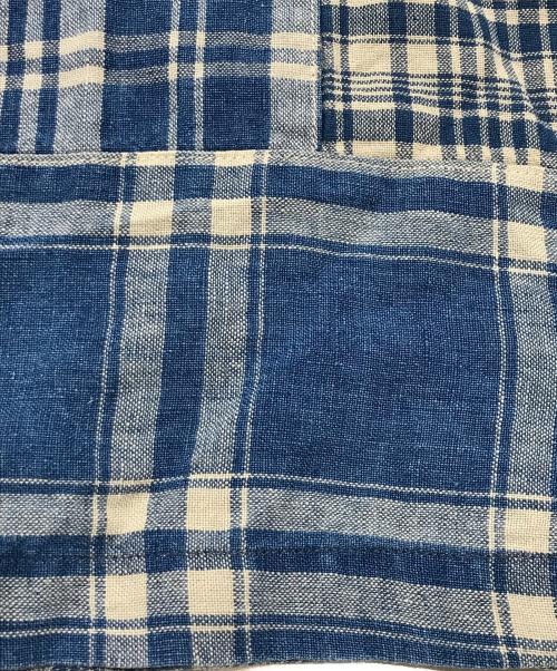 RRL（ダブルアールエル）RRL (ダブルアールエル) インディゴパッチワークキャンプシャツ ブルー サイズ:Sの古着・服飾アイテム