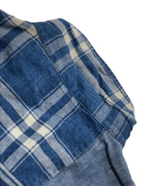 RRL（ダブルアールエル）RRL (ダブルアールエル) インディゴパッチワークキャンプシャツ ブルー サイズ:Sの古着・服飾アイテム