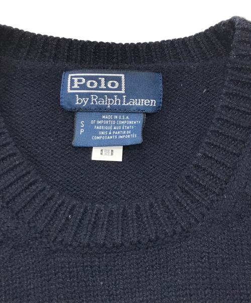 POLO RALPH LAUREN（ポロ・ラルフローレン）POLO RALPH LAUREN (ポロ・ラルフローレン) RLロゴニット ネイビー サイズ:Sの古着・服飾アイテム