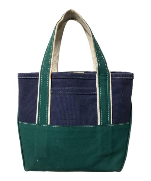 L.L.Bean（エルエルビーン）L.L.Bean (エルエルビーン) BEAMS (ビームス) 別注 ボートアンドトート ミニバッグ/ハンドバッグ ネイビー×グリーンの古着・服飾アイテム