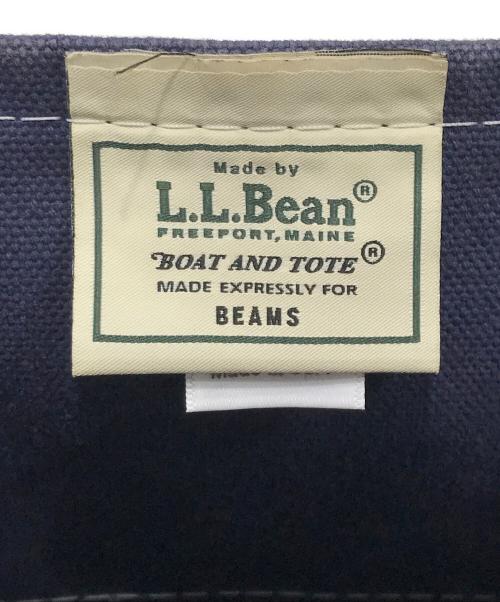 L.L.Bean（エルエルビーン）L.L.Bean (エルエルビーン) BEAMS (ビームス) 別注 ボートアンドトート ミニバッグ/ハンドバッグ ネイビー×グリーンの古着・服飾アイテム