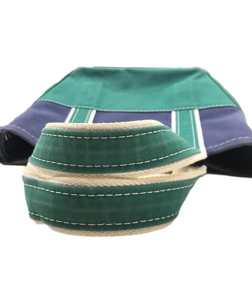 L.L.Bean（エルエルビーン）L.L.Bean (エルエルビーン) BEAMS (ビームス) 別注 ボートアンドトート ミニバッグ/ハンドバッグ ネイビー×グリーンの古着・服飾アイテム