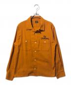TENDERLOINテンダーロイン）の古着「ボーリングシャツ/長袖シャツ」｜オレンジ