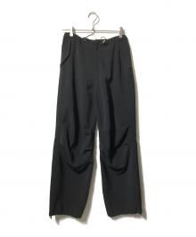 CONZ（コンズ）の古着「オーバータックパンツ/スウェットパンツ/スラックス」｜ブラック