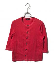 tricot COMME des GARCONS（トリココムデギャルソン）の古着「ステッチカーディガン」｜レッド