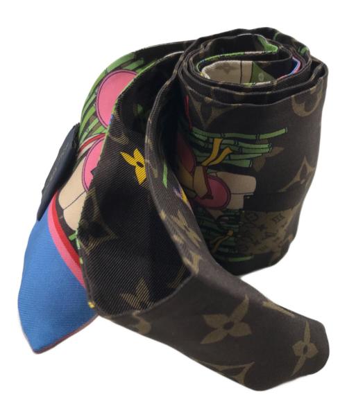 LOUIS VUITTON（ルイ ヴィトン）LOUIS VUITTON (ルイ ヴィトン) バンドー クリスマス ヴィヴィエンヌ スカーフ ブラウンの古着・服飾アイテム