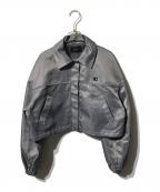 EMODAエモダ）の古着「ボックスEマークショートブルゾン」｜グレー