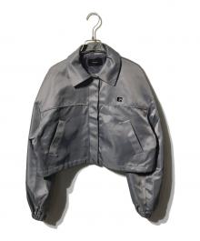 EMODA（エモダ）の古着「ボックスEマークショートブルゾン」｜グレー