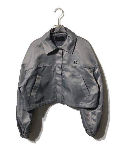 EMODA（エモダ）EMODA (エモダ) ボックスEマークショートブルゾン グレー サイズ:FREEEの古着・服飾アイテム