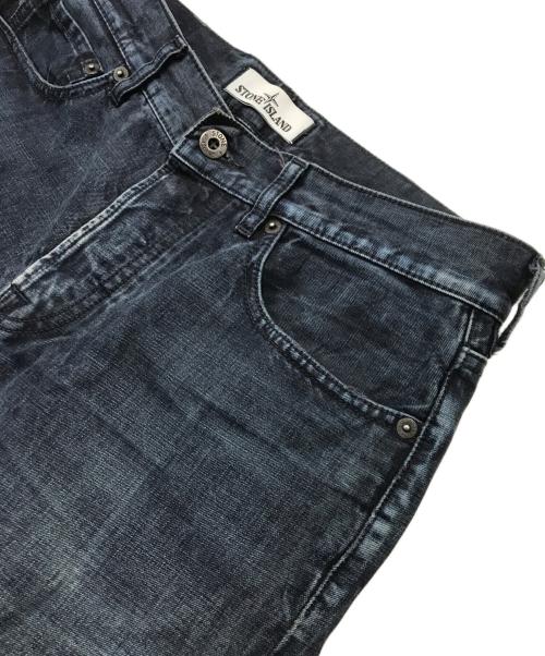 STONE ISLAND（ストーンアイランド）STONE ISLAND (ストーンアイランド) ウォッシュ加工スリムデニムパンツ/ インディゴ サイズ:W29の古着・服飾アイテム