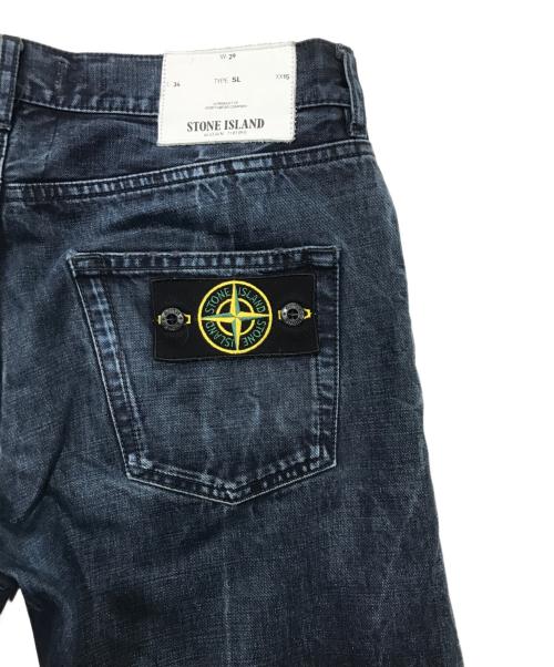 STONE ISLAND（ストーンアイランド）STONE ISLAND (ストーンアイランド) ウォッシュ加工スリムデニムパンツ/ インディゴ サイズ:W29の古着・服飾アイテム