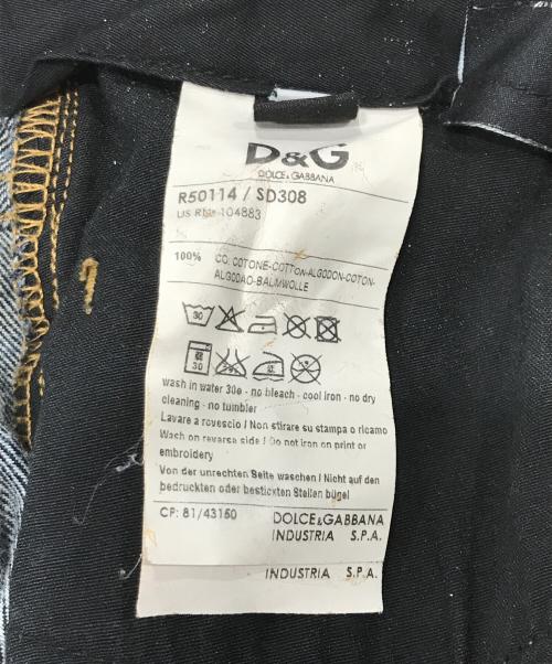 D&G DOLCE & GABBANA（ディーアンドジー ドルチェ＆ガッバーナ）D&G DOLCE & GABBANA (ディーアンドジー ドルチェ＆ガッバーナ) ポケットステッチデニムパンツ インディゴ サイズ:83.5cm　W33の古着・服飾アイテム