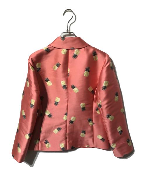 Kate Spade（ケイトスペード）Kate Spade (ケイトスペード) パイナップル柄ジャケット ブラウンの古着・服飾アイテム