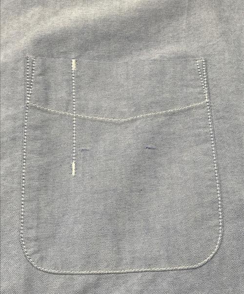 CAHLUMN（カウラム）CAHLUMN (カウラム) Magazine Pocket Oxford B.D Shirt スカイブルー サイズ:Mの古着・服飾アイテム