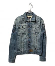 DIESEL（ディーゼル）の古着「刺繍デニムジャケット/」｜インディゴ